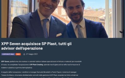 GELMETTI CON IL GRUPPO XPP7 NELL’ACQUISIZIONE DI SP PLAST CREATING E RES OLEFINE